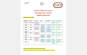 Epreuves Ouvertes sur piste