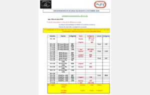 Départementaux Salle 1ère journée