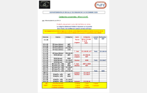 Départementaux Salle 2ème journée