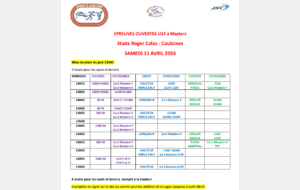 Epreuves Ouvertes sur piste