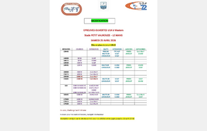 Epreuves Ouvertes sur piste