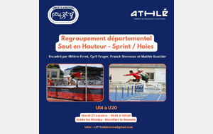 Regroupement départemental saut en hauteur /sprint /Haies